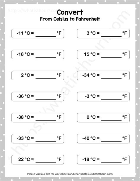 Converting Fahrenheit and Celsius Worksheet Generator.